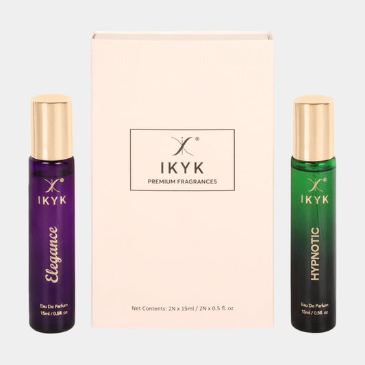 IKYK Perfumes Gift Set – Premium Long Lasting Perfume EDP 2 * 15ml For HER | HYPNOTIC | ELEGANCE