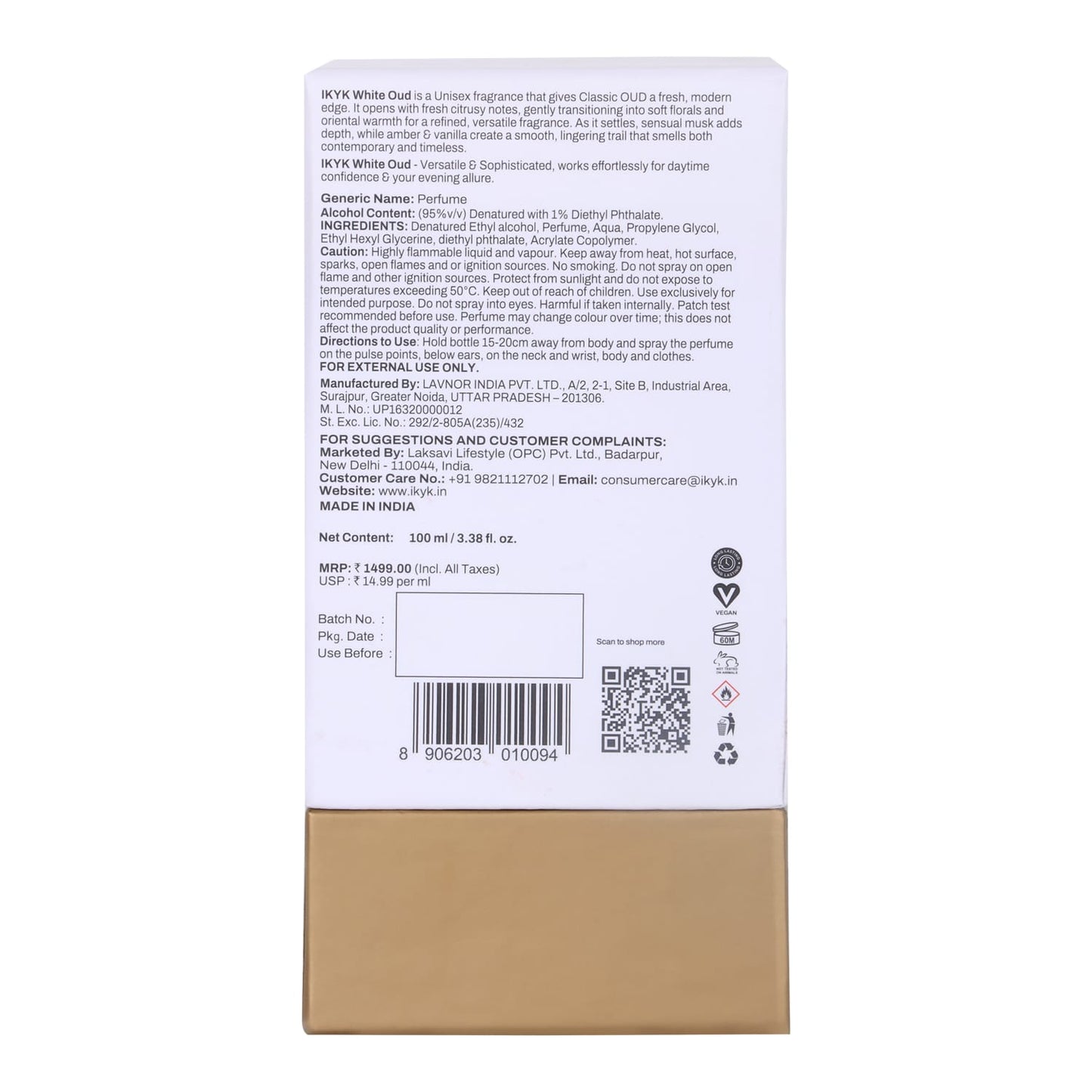 WHITE OUD 100ml EDP - UNISEX