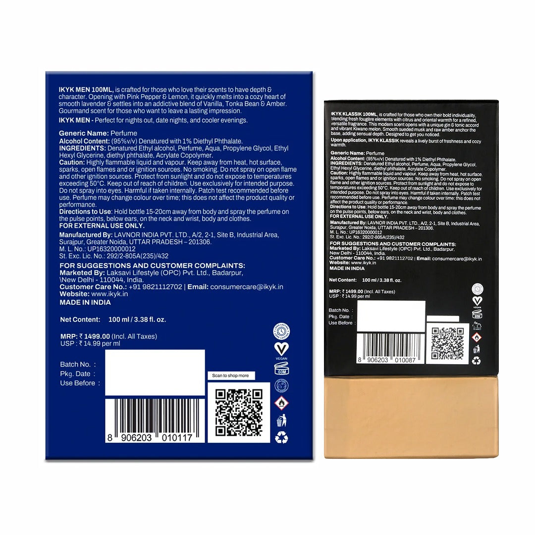 IKYK Klassik 100ML & M.E.N 100ML Combo