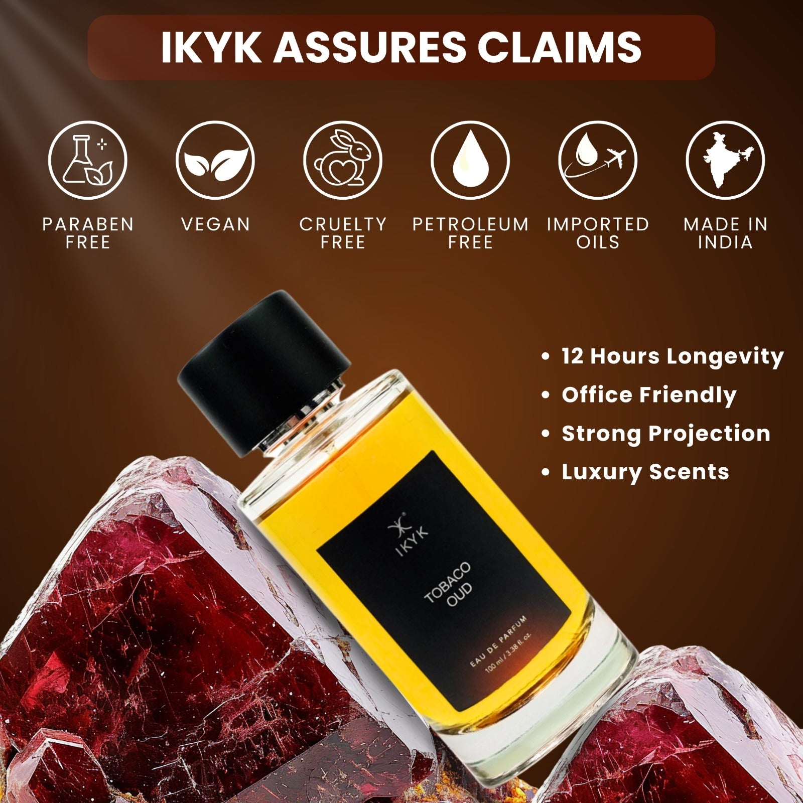 customer holding IKYK perfume real lifestyle image
