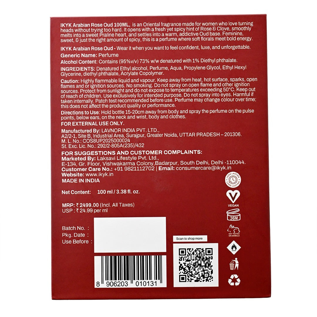 Arabian Rose Oud EDP 100ml