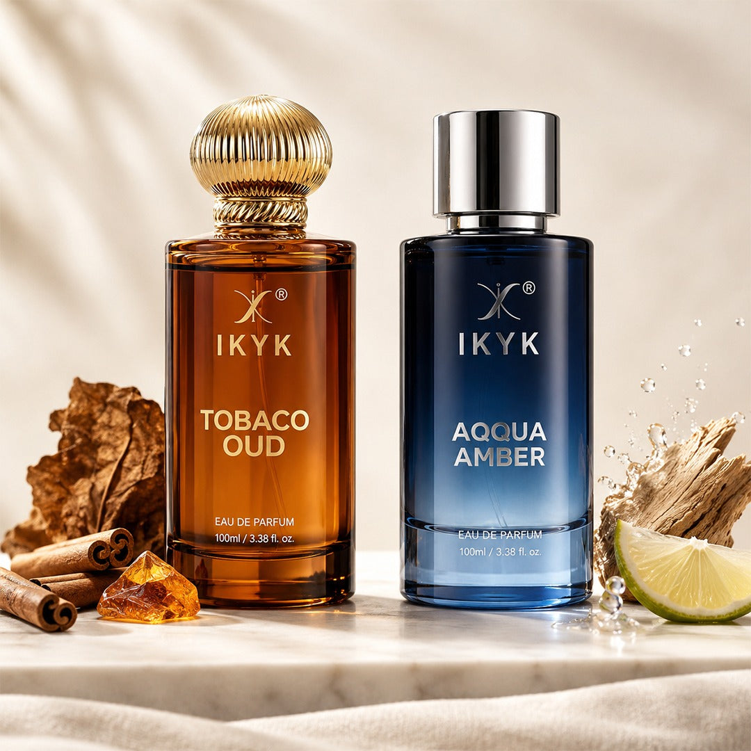 IKYK Tobacco Oud 100ML & Aqqua Amber 100ML Combo