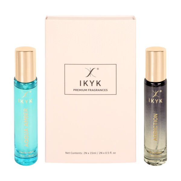 IKYK Perfumes Gift Set - Premium Long Lasting Perfume EDP 2 * 15ml For HIM | AQQUA AMBER | ADDICTION